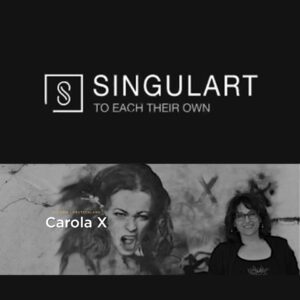 Logo Singulart-Online-Galerie und Foto Carola X